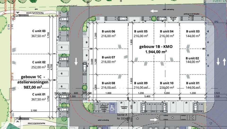 In de Vijverwegel te Melle bieden we een magazijn van 216 m² te huur aan, inclusief twee private parkeerplaatsen. Deze locatie is bijzonder strategisch gelegen aan de zuidrand van Gent, met een uitstekende ontsluiting richting de belangrijkste verkeers