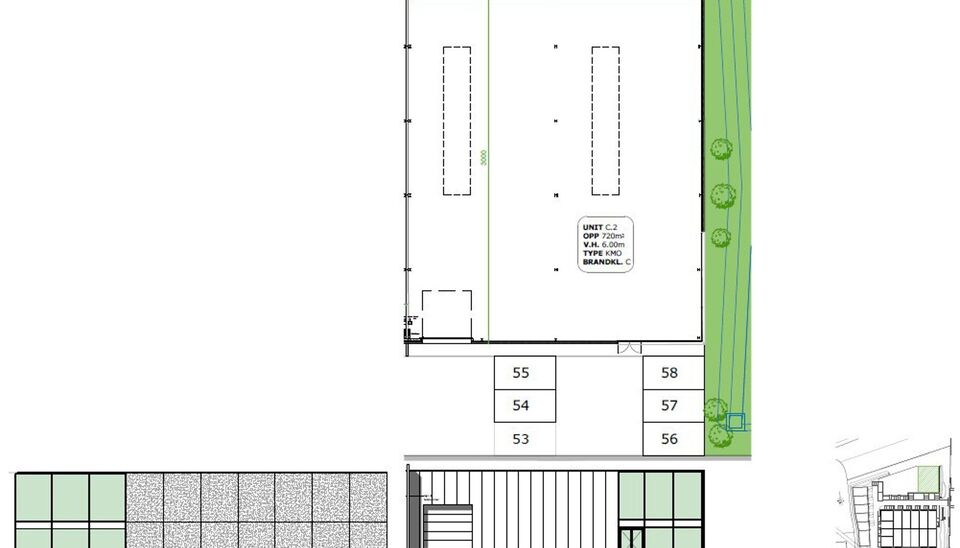 Het nieuw te bouwen bedrijvenpark STEEN in Laarne biedt 15 KMO-units te koop aan, met oppervlaktes van 128 m&sup2; tot 1810m&sup2;. Units kunnen bovendien samengevoegd worden tot grotere bedrijfsruimtes, ideaal voor groeiende ondernemingen. 
Het magazijn C2  heef