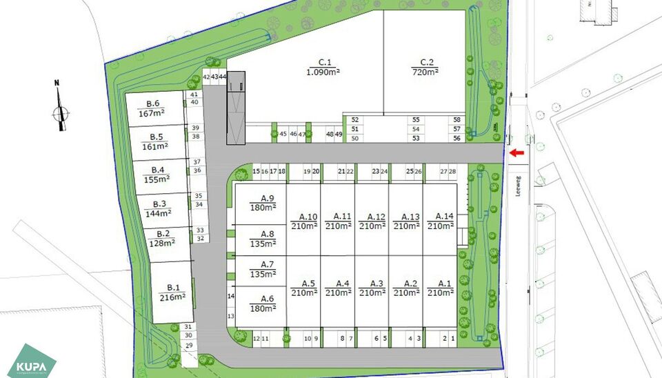 Het nieuw te bouwen bedrijvenpark STEEN in Laarne biedt 15 KMO-units te koop aan, met oppervlaktes van 128 m&sup2; tot 1810m&sup2;. Units kunnen bovendien samengevoegd worden tot grotere bedrijfsruimtes, ideaal voor groeiende ondernemingen. 
Het magazijn C1 heeft