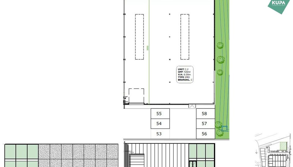 Het nieuw te bouwen bedrijvenpark STEEN in Laarne biedt 15 KMO-units te koop aan, met oppervlaktes van 128 m&sup2; tot 1810m&sup2;. Units kunnen bovendien samengevoegd worden tot grotere bedrijfsruimtes, ideaal voor groeiende ondernemingen. 
Het magazijn C2  heef