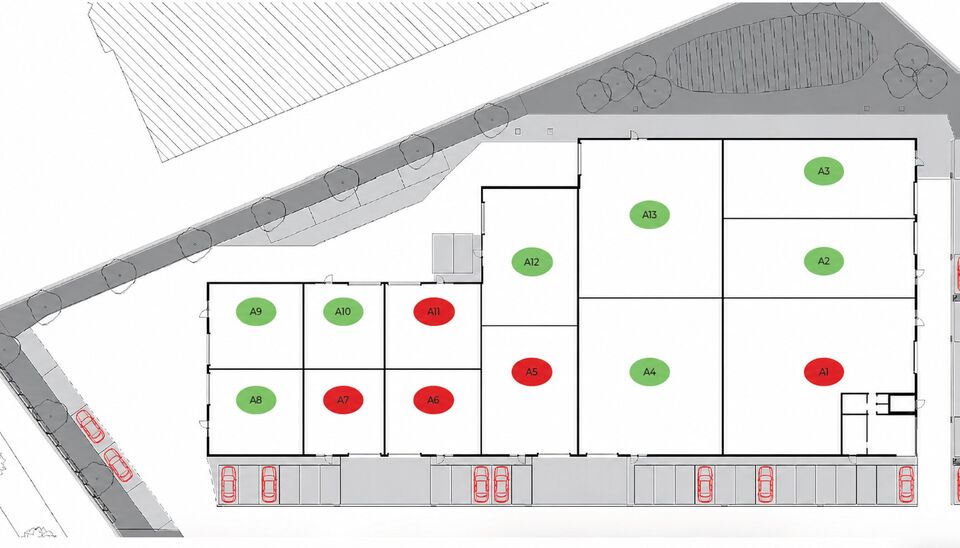 Deze kwalitatieve KMO-unit maakt deel uit van het nieuwe Bedrijvenpark Rollare &ndash; Blok A, gelegen aan de Diksmuidsesteenweg 384 te Roeselare. De site bevindt zich op de voormalige Crea-site, recht tegenover de REO-Veiling, en geniet van een uitstekende b